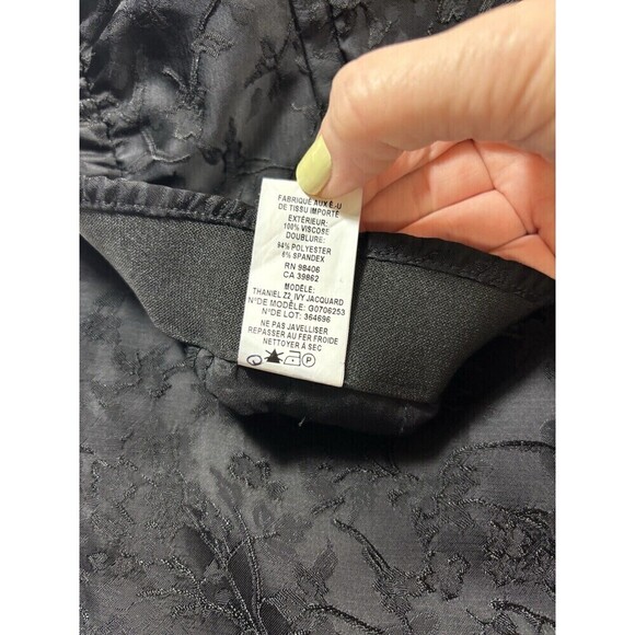 Theory Thaniel Cropped Cigarette Pants Black Ivy Jacquard 2 - Picture 7 of 9